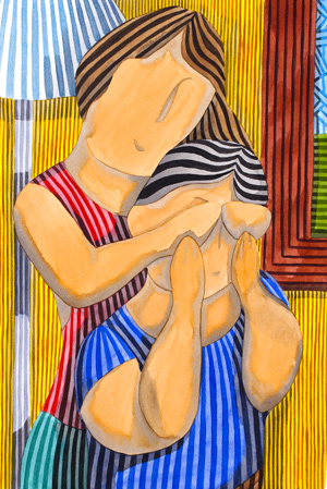 Un couple, du peintre Javier Ortas 